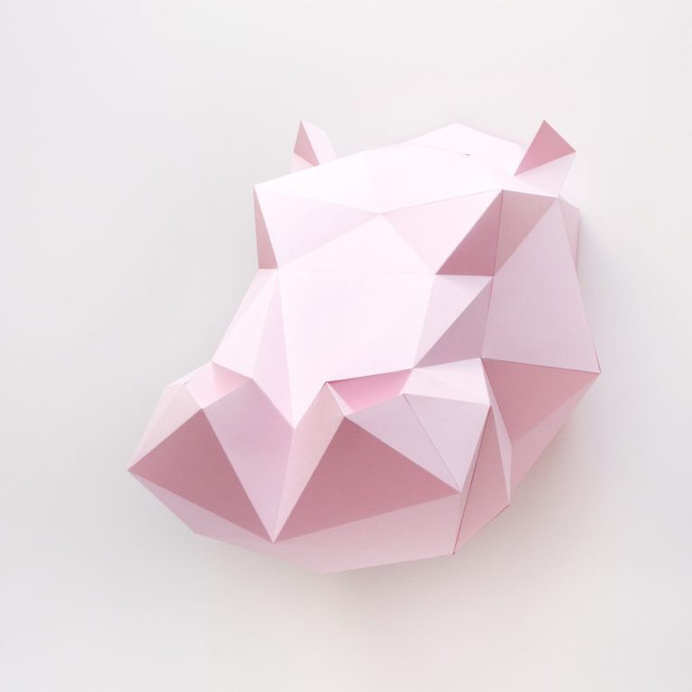 Assembli Hippo soft pink square