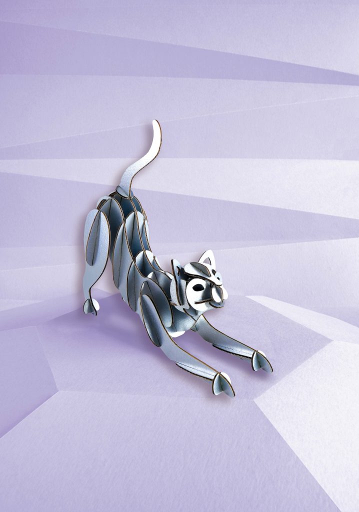 Assembli Stretching Cat silver wikkelmeer Assembli Stretching Cat silver