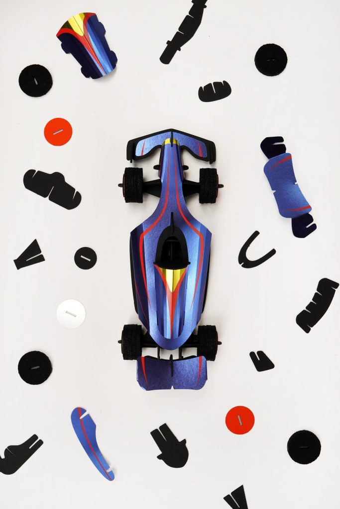 Assembli Race Car octane blue partsmeer Assembli Race Car octane blue parts
