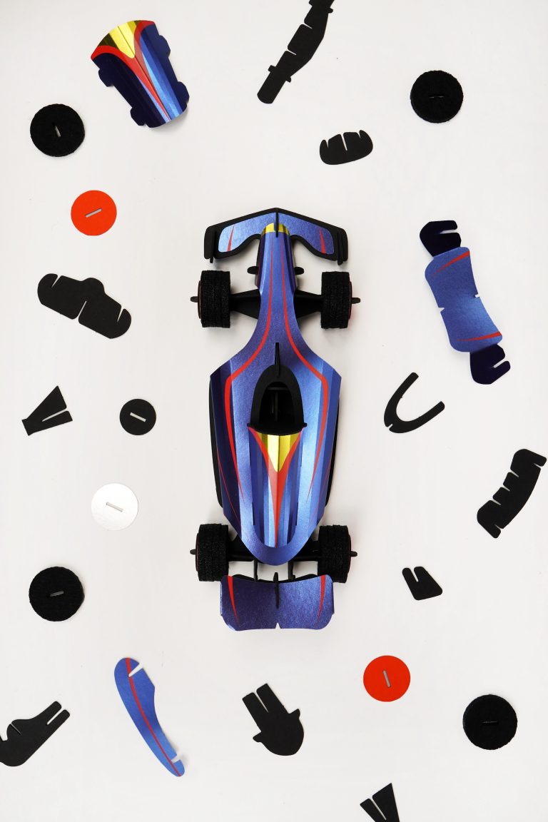 Assembli Race Car octane blue parts