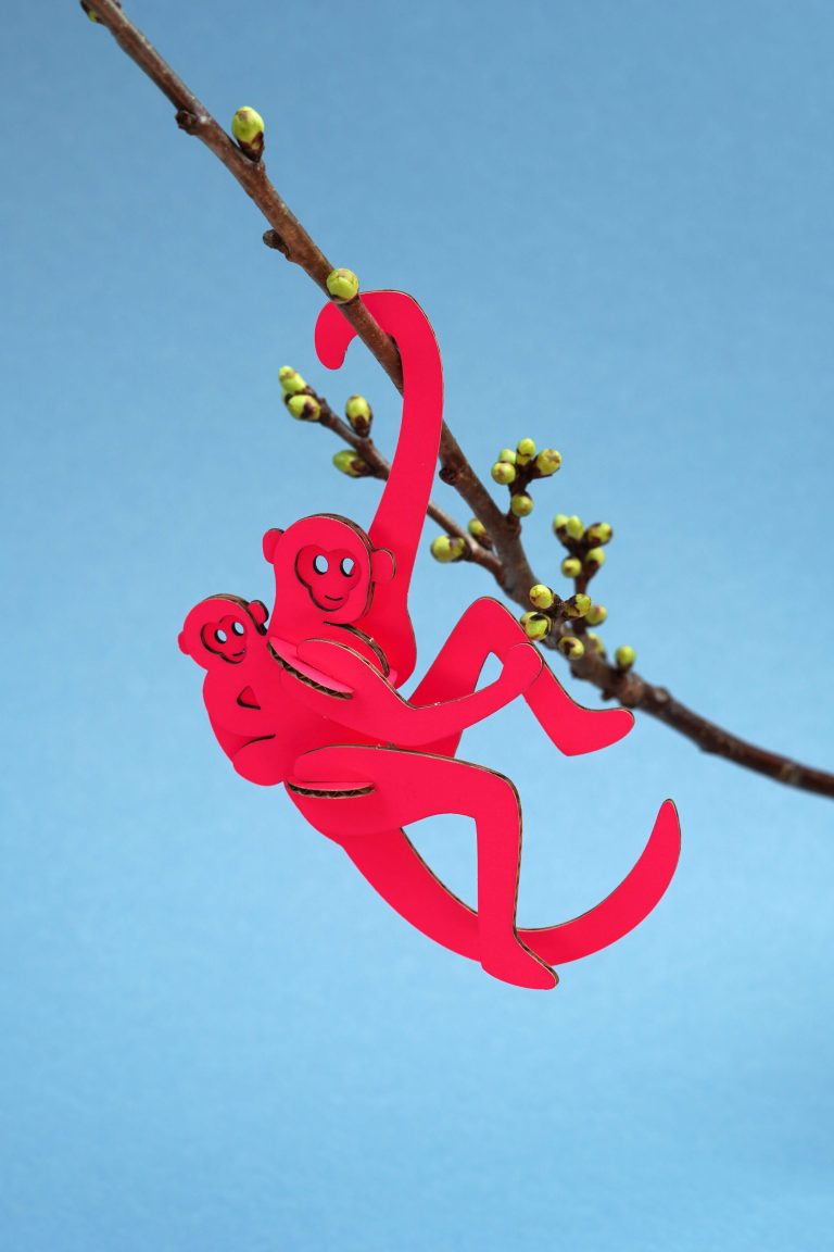 Assembli Sliceform Monkey pink